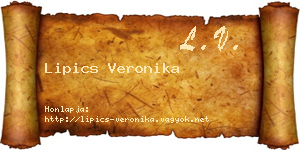 Lipics Veronika névjegykártya