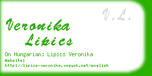 veronika lipics business card